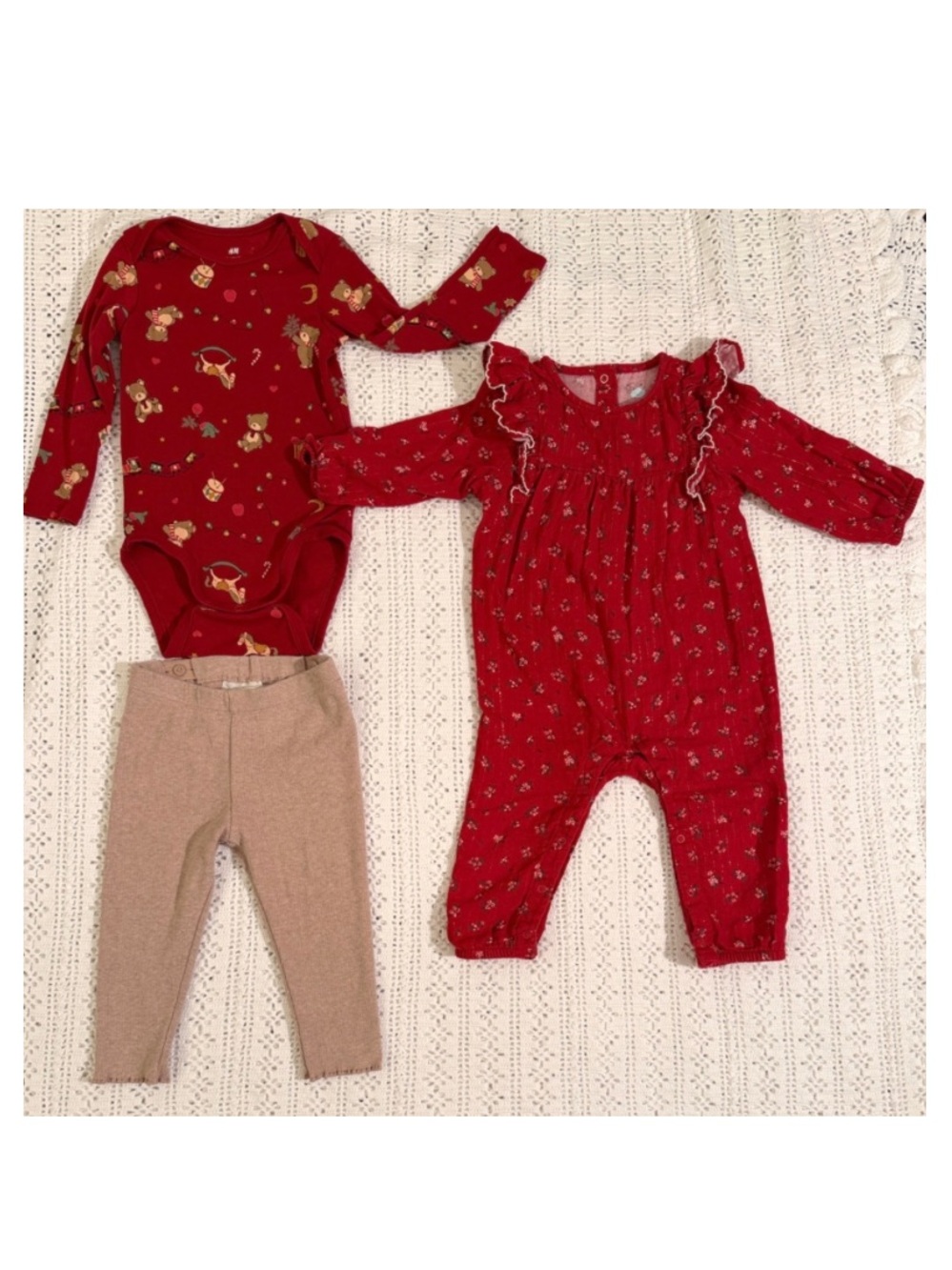 Girls Christmas Holiday Winter Outfits Sets Bundle Festive 12 Months